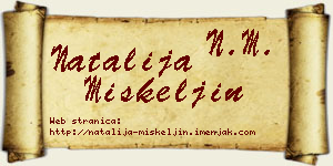 Natalija Miškeljin vizit kartica